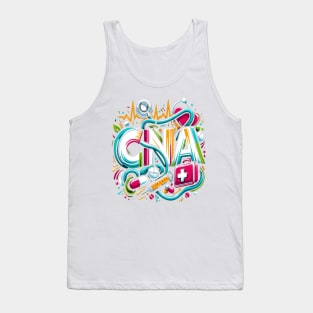 Tie Dye PCA Cute Nurse Day CNA RN Nurse Week Nursing Tank Top